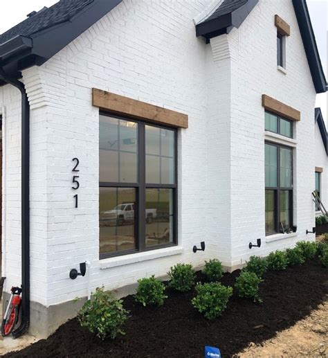 white brick with black trim